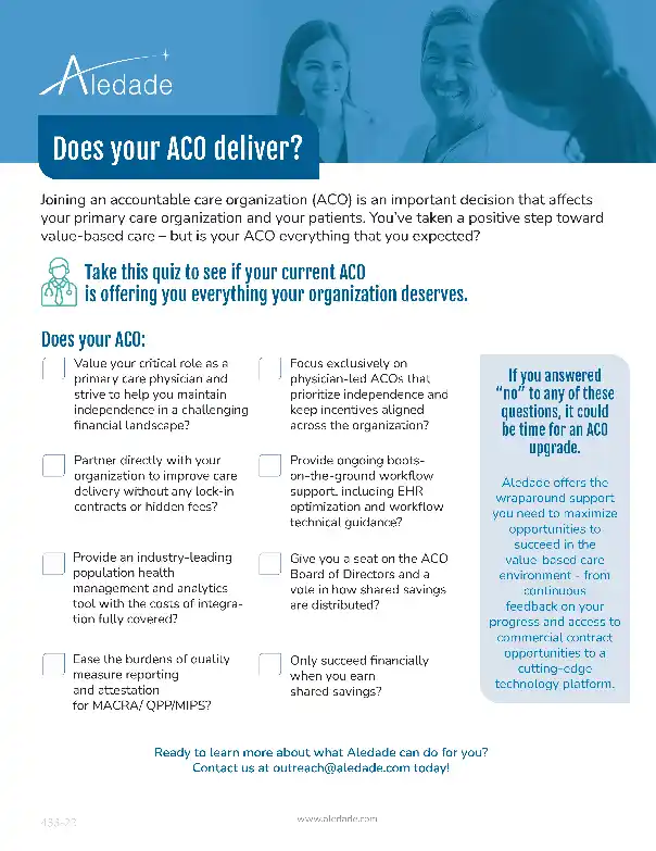 Does Your ACO Deliver?