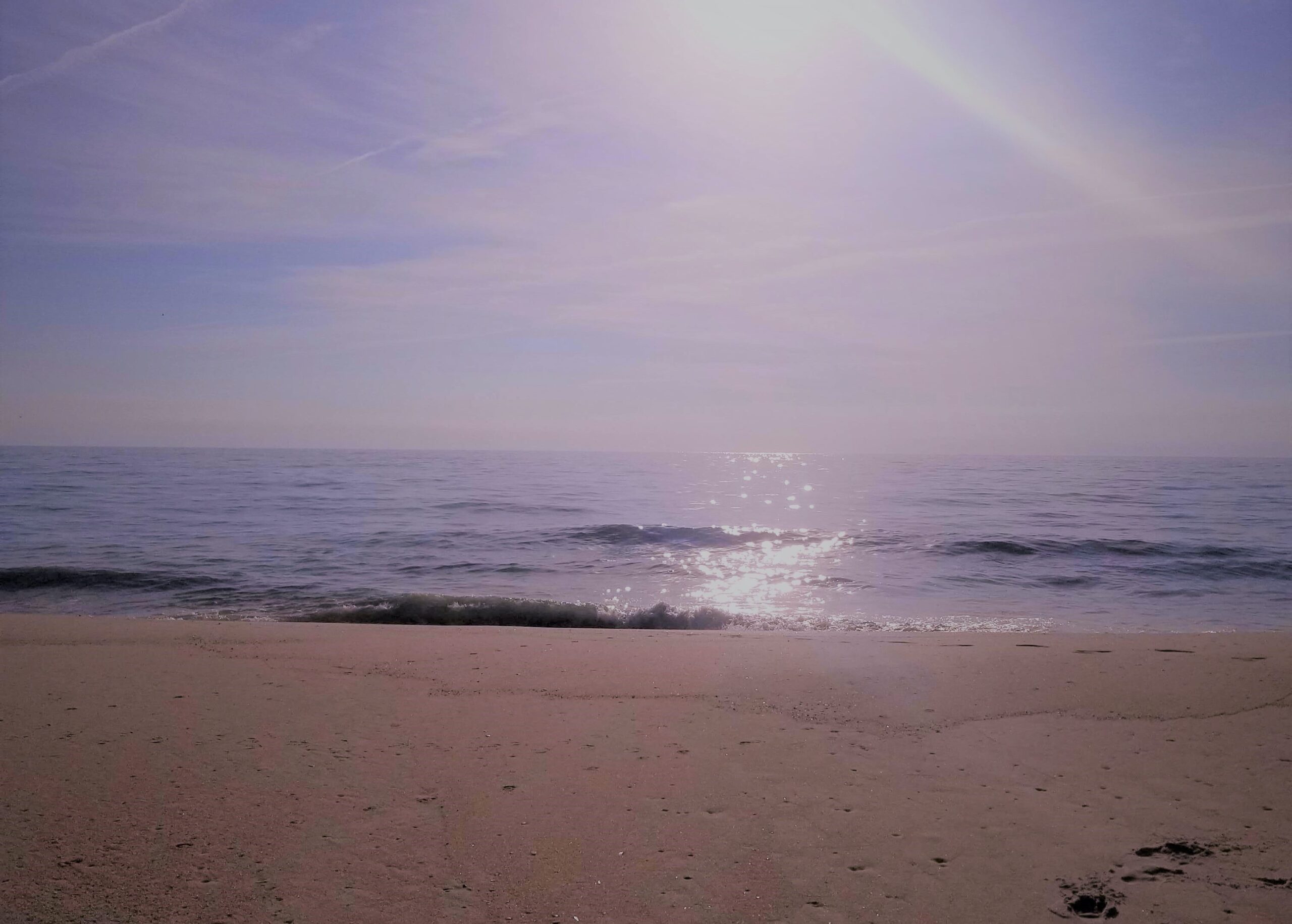 footprints on the beach